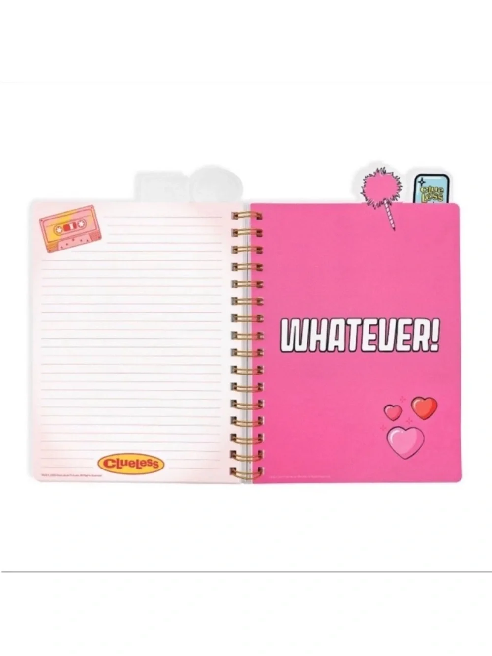 5for$10 Pink License Four Tabbed Journal Clueless - Bullseye's Playground